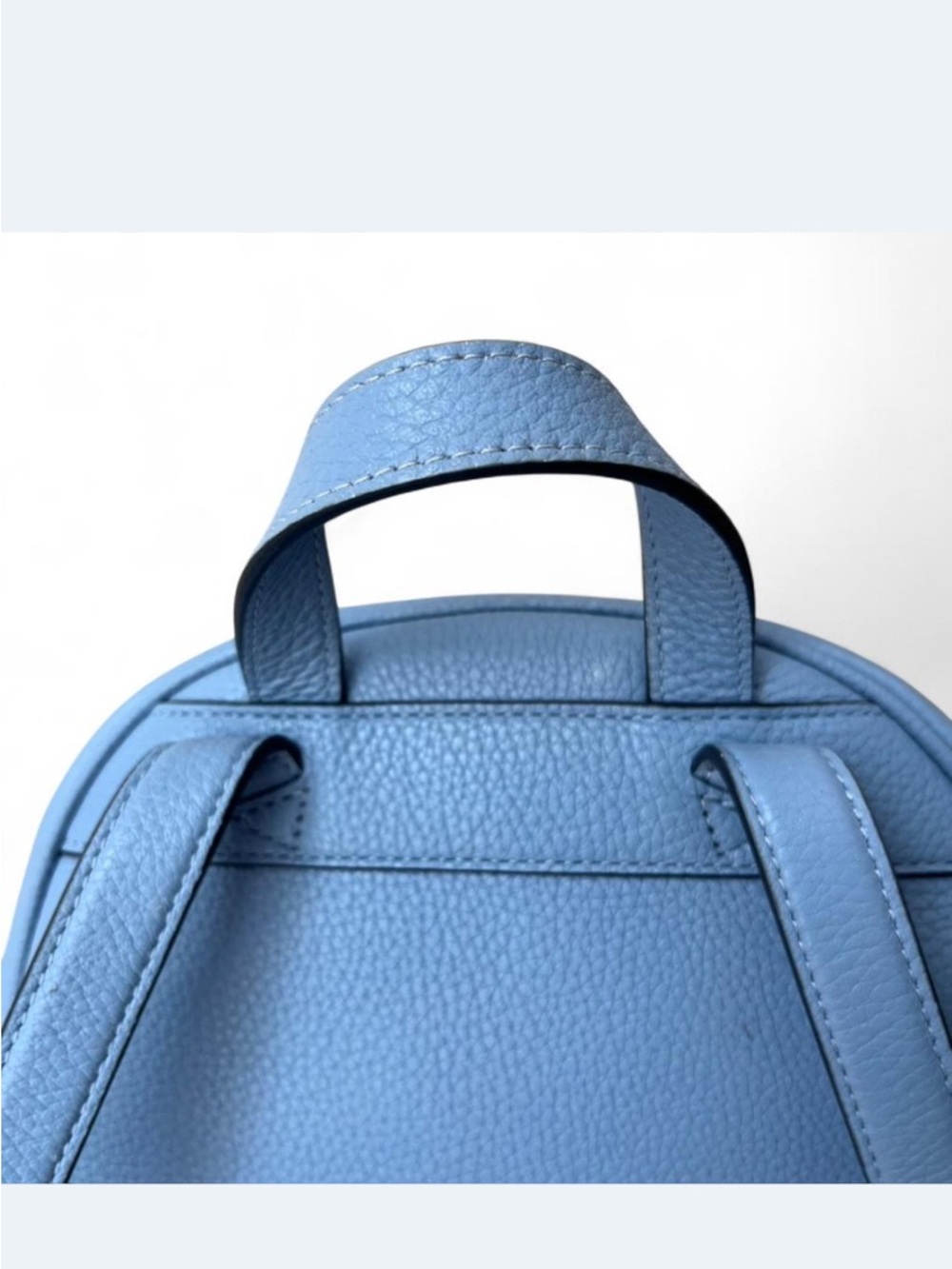 kate spade Light Blue Pebbled Leather Backpack with silver Hardware - Picture 5 of 12